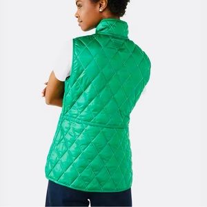 kate spade- Green Reversible Puffer Vest. Interior is White. Small Flaw. XL